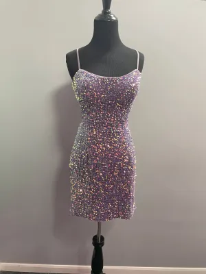 Alyce Paris - Sleeveless Scoop Sequin Short Dress