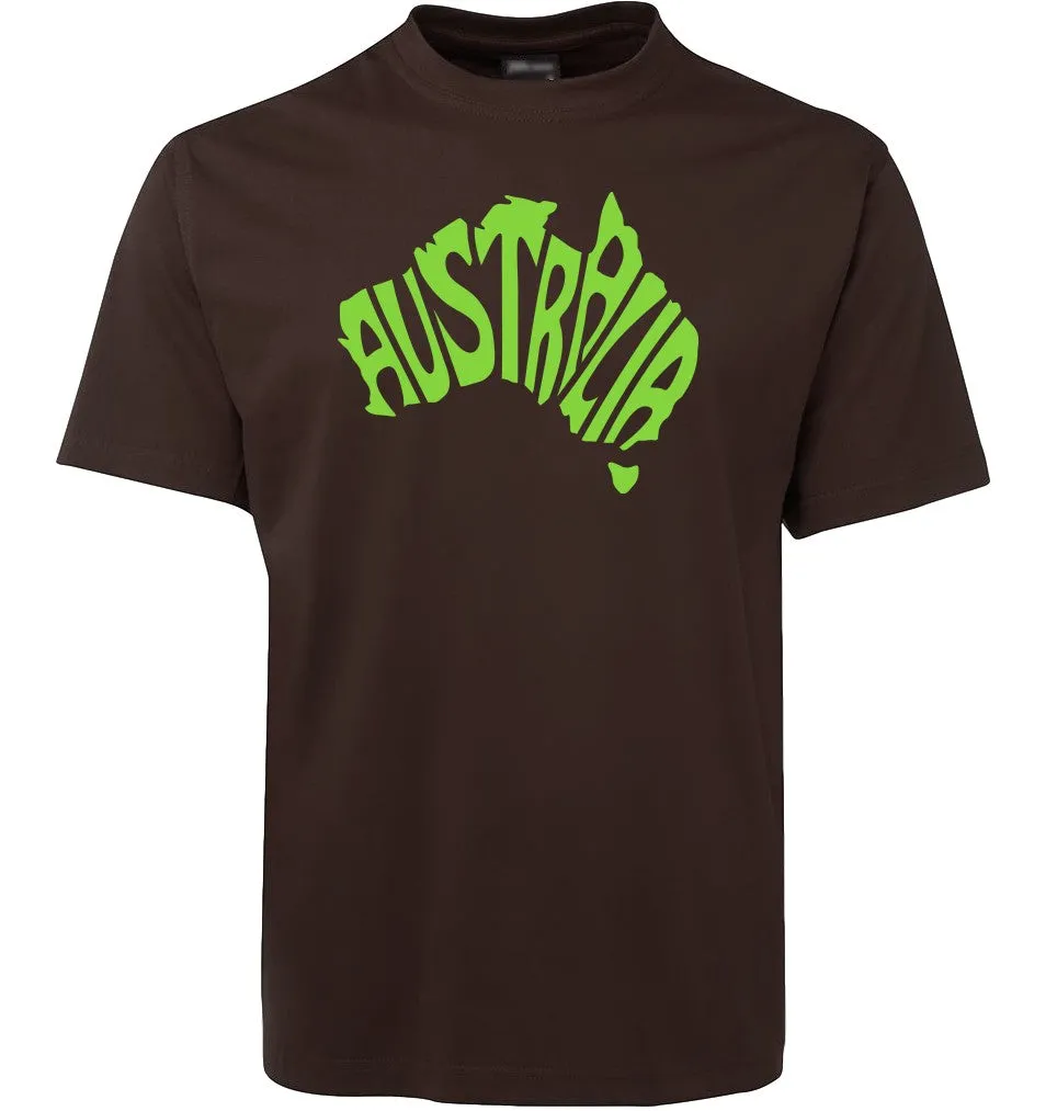 Australia Map Adults T-Shirt (Various Colours)