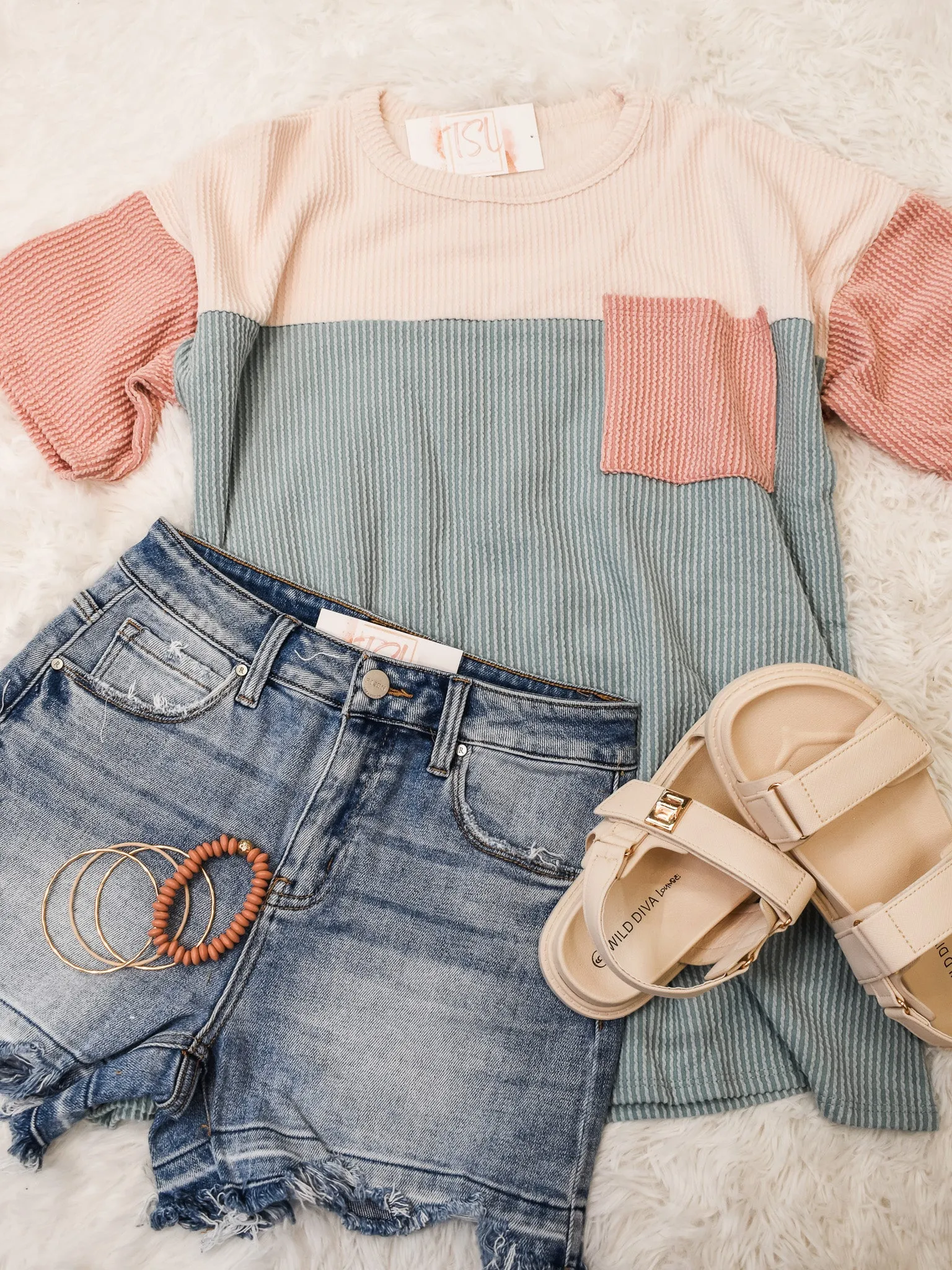 Beautiful Moment Color Block Top