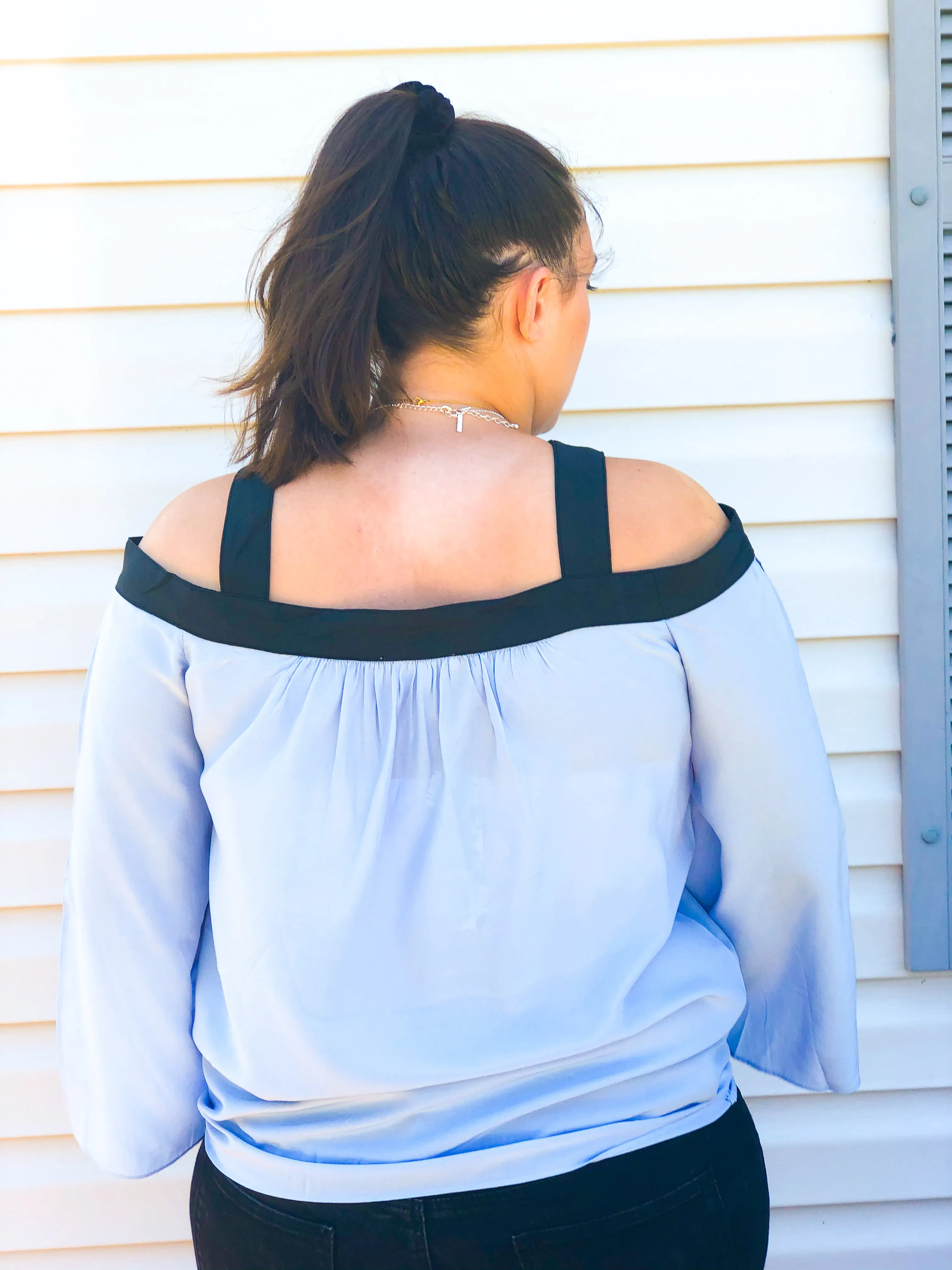 Blue Sky Flutter-Sleeve Top