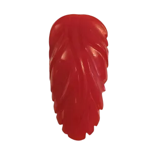 Cherry Red Carved Bakelite Dress Clip