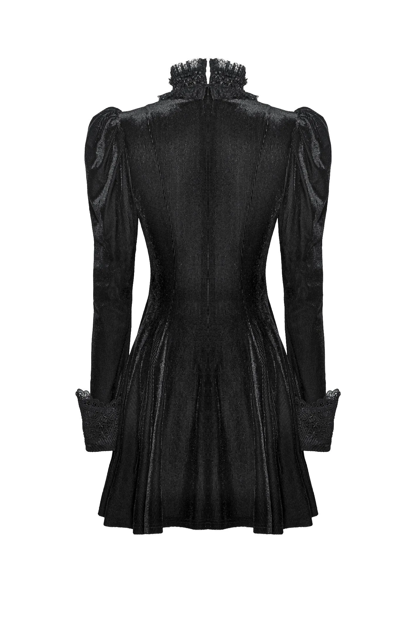 Gothic Velvet Lace Long-Sleeve Dress DW1006