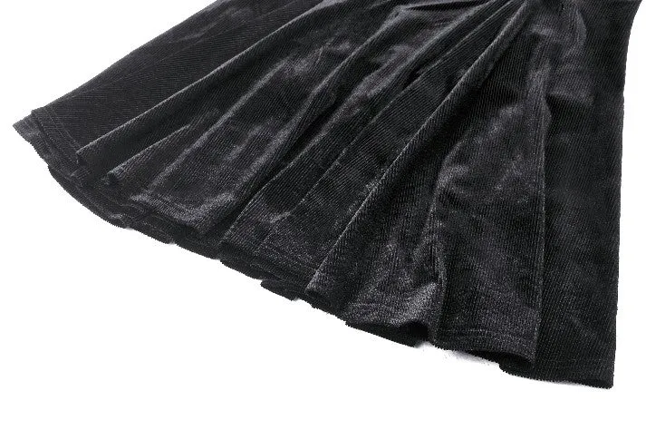 Gothic Velvet Lace Long-Sleeve Dress DW1006