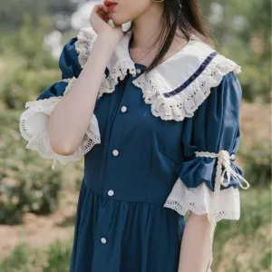 In the Shade of Pine Trees   Dress Kawaii Academia Y2K Cottagecore Coquette Fairycore Dollette Princesscore