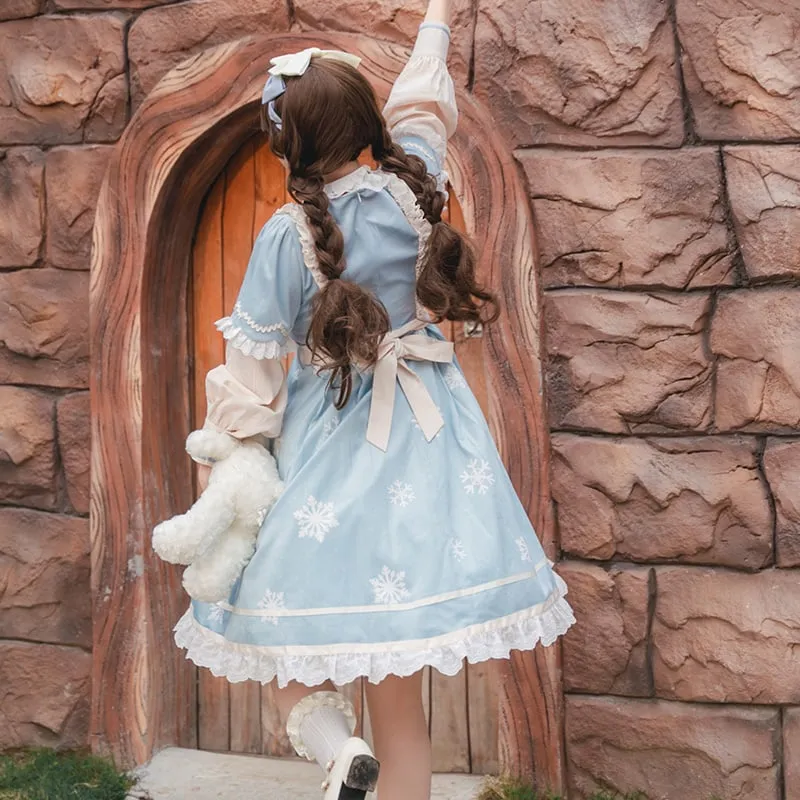 Kawaii Printed Pleated Fashion Sweet Girls Lolita Dress