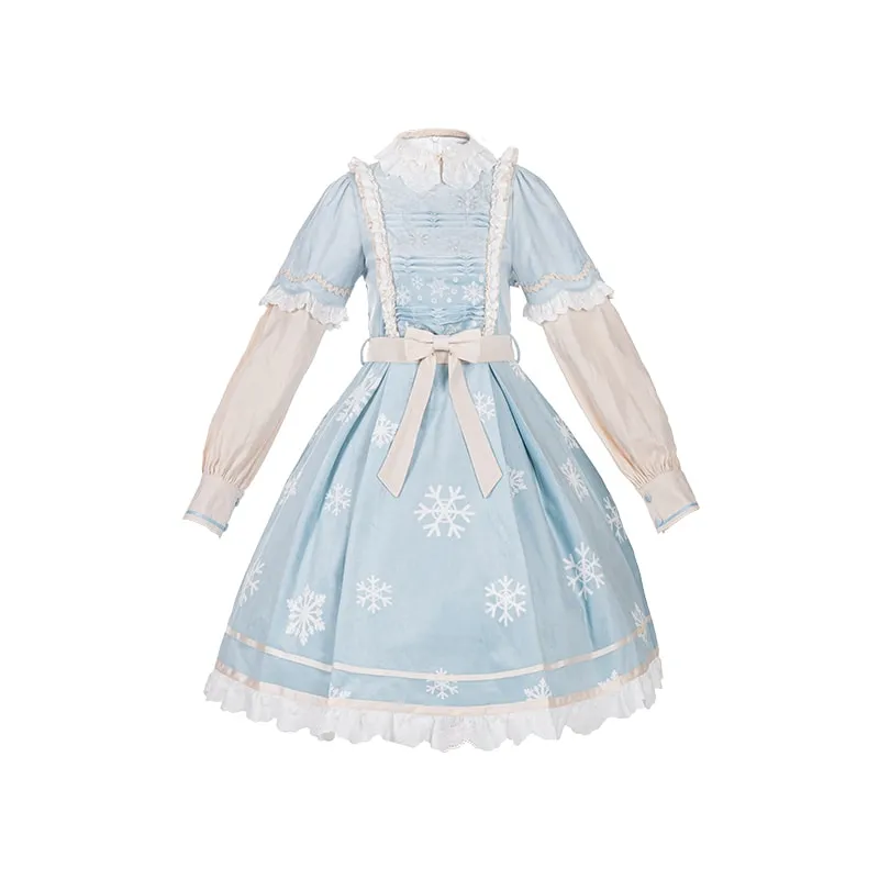 Kawaii Printed Pleated Fashion Sweet Girls Lolita Dress