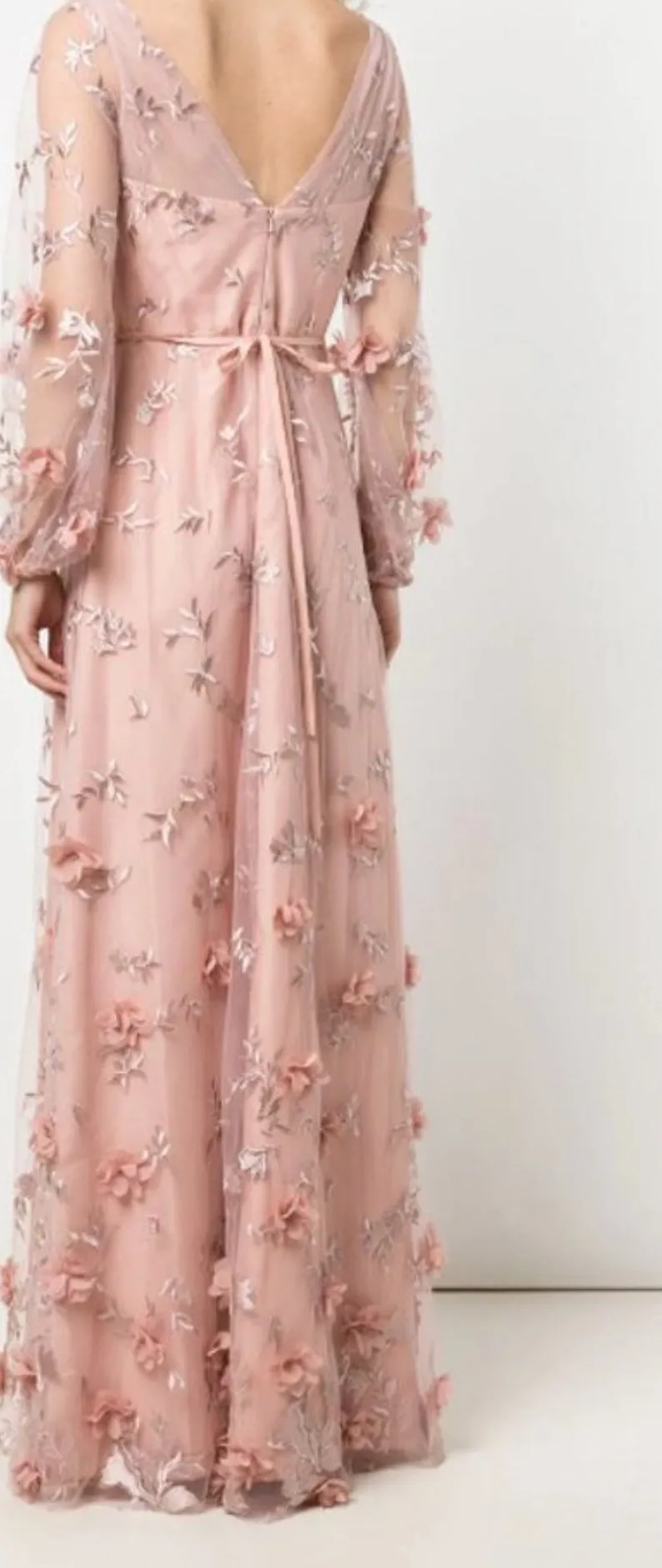 Marchessa Notte Designer Embroidered Flutter Floral Mother of the Bride Dress