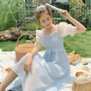 Mellow Day  Dress Kawaii Academia Y2K Cottagecore Coquette Fairycore Dollette Princesscore