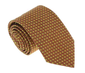 Missoni U5069 Gold/Red Polka Dot Pure Silk Tie