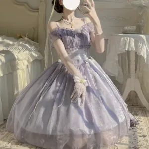 Moonlit Glow and Fireflies Dancing     Goth    Dress Dark Academia Kawaii Academia Y2K Cottagecore Coquette Fairycore Dollette Princesscore