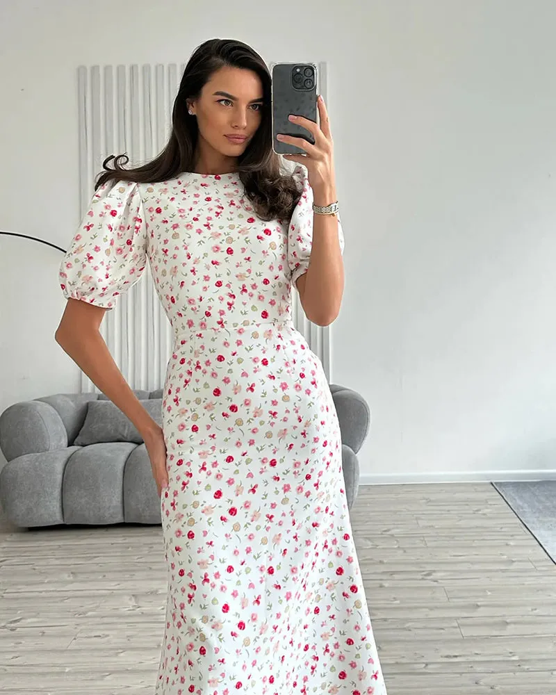 Printed floral dress