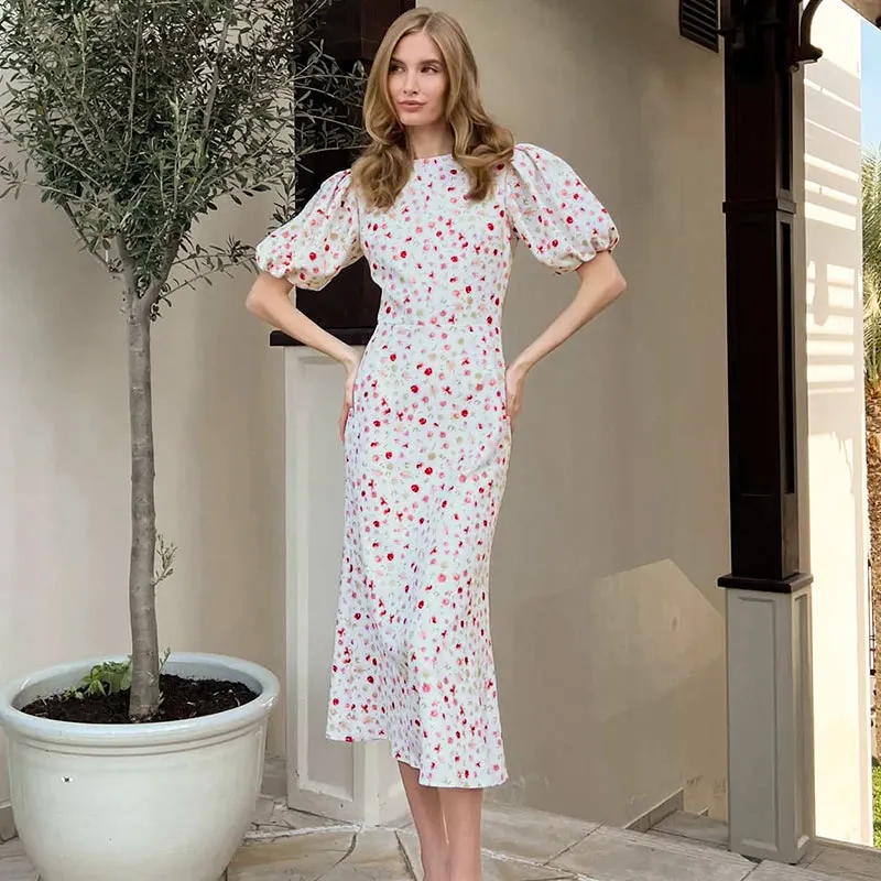 Printed floral dress